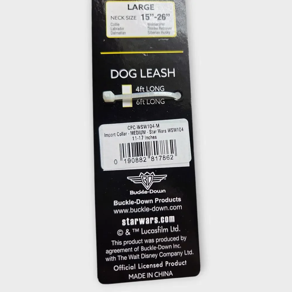 NEW Star Wars R2-D2 Dog Collar Plastic Clip Medium 15-26